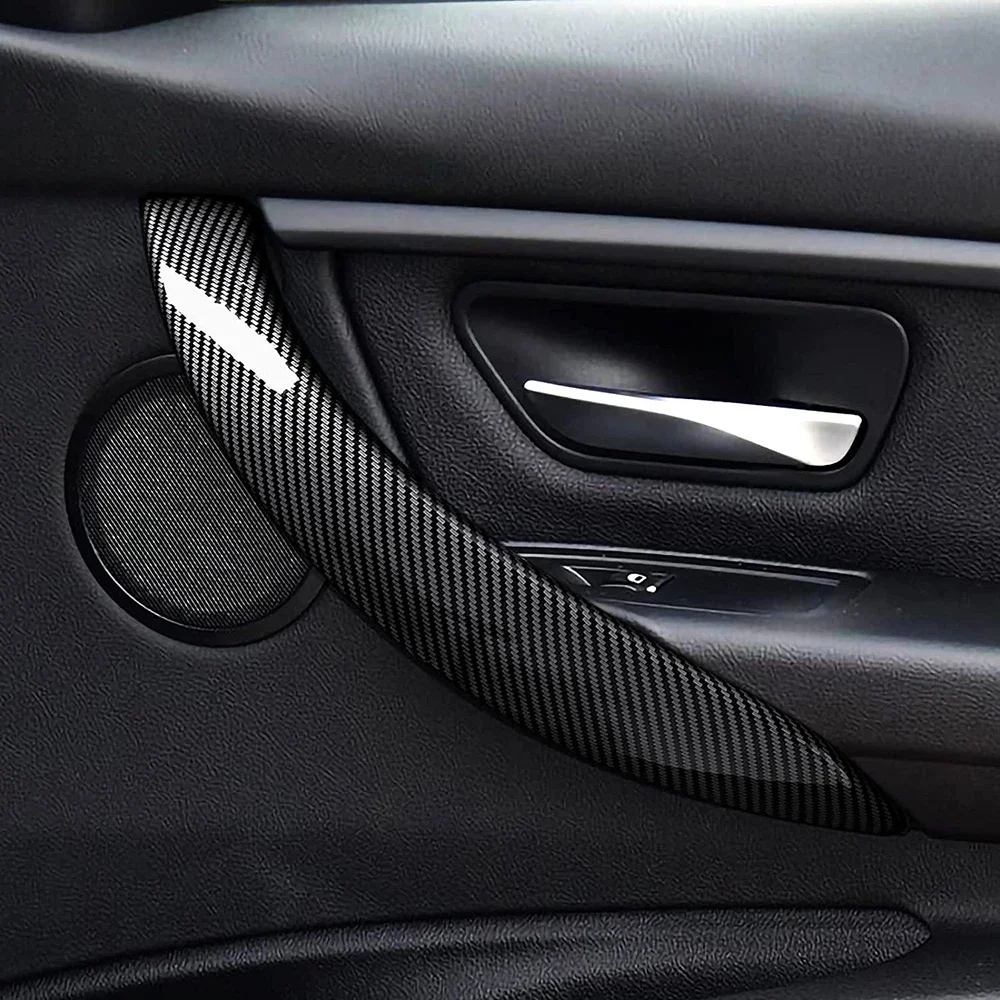2/4 stücke Auto Tür Innere Griff Für Bmw F30 F80 F31 F32 F33 F34 F35 F36 3 4 serie Carbon Faser Farbe Innen Griff Abdeckung Ersetzen – Detail 5