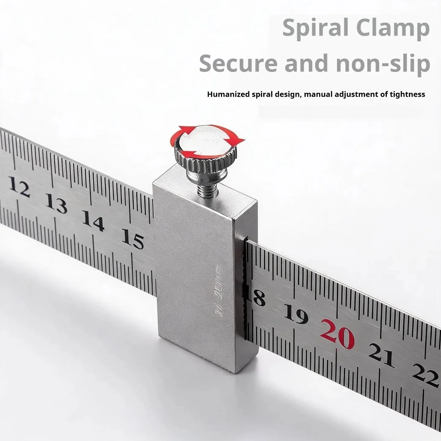 New Protable Accurate positioning Woodworking Tools Carpentry Steel Ruler Positioning Limit Block Measuring Marking Gauge image 3