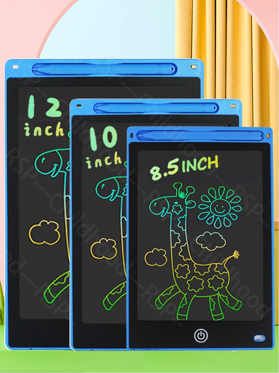 Planche à dessin LCD 8.5 "/10"/12 ", tablette d'écriture pour enfants, jouets éducatifs Montessori, tableau noir magique pour étudiants, cadeau d'anniversaire et de noël
