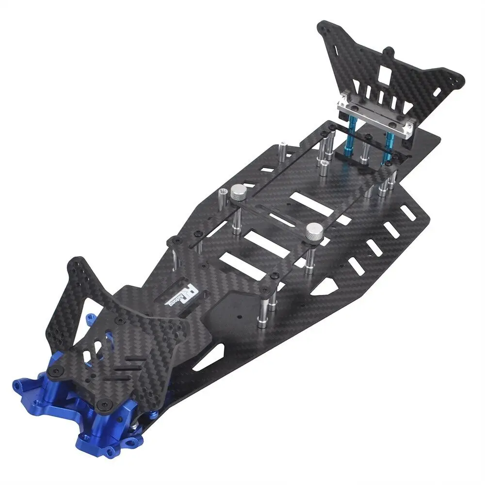 Carbon Upper Lower Chassis Shock Tower Mounts Bulkhead for 1/10 Traxxas 2WD Rustler Bandit VXL Rustler VXL Bandit Upgrade Parts