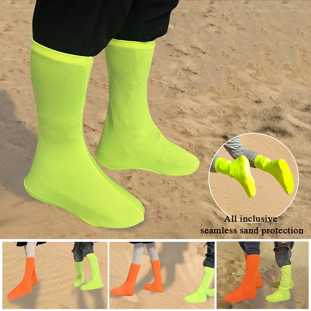 Anti-Sand Sand Desert Shoe Covers Anti-Staub Sand Proof Trekking Shoes Protector Elastic Fluorescent Color Desert Shoe Cover