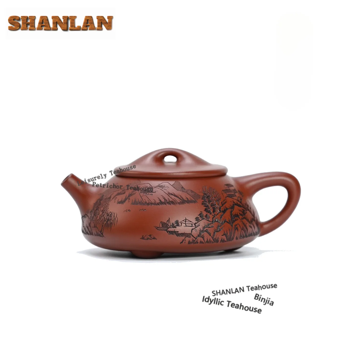 

300 мл Бутик Исин Фиолетовые Глиняные Чайники Ручной Работы Каменная Ложка Горшок Сырой Руд Прозрачная Вода Грязь Чайник Китайский Чайный Набор Цзыша Подарки