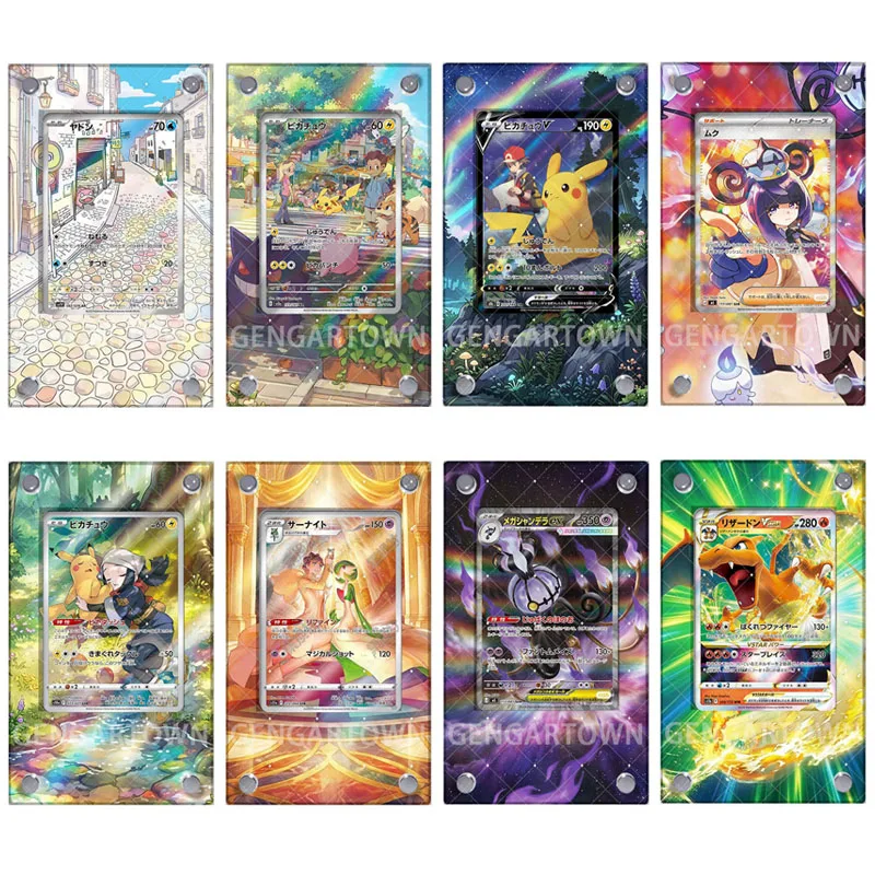 suporte-de-exibicao-para-cartas-pocket-monster-eeveelution-anime-game-ptcg-gardevoir-slowpunch-chandeleure-porta-retrato-de-cartas-colecionaveis-brinquedo