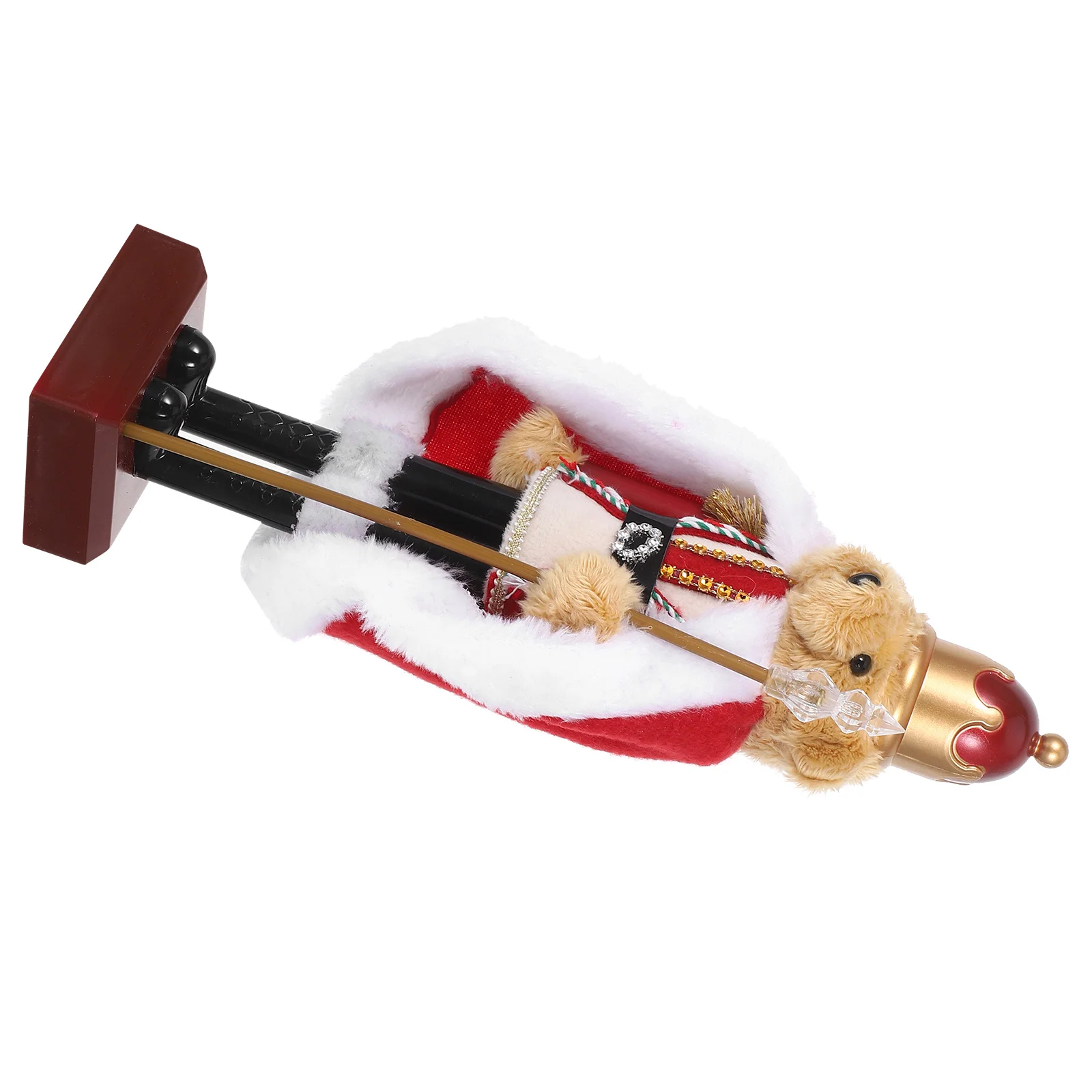 

Christmas Nutcracker Bear Decoration Plastic Green Red Soldier Ornament Festive Holiday Centerpiece for Table