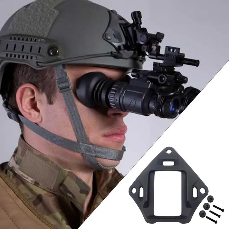 Night Vision Hard Hat Mount Lightweight NVG Shroud Alloy With Screws Easy Installation Multifunctional Sports Camera Bracket