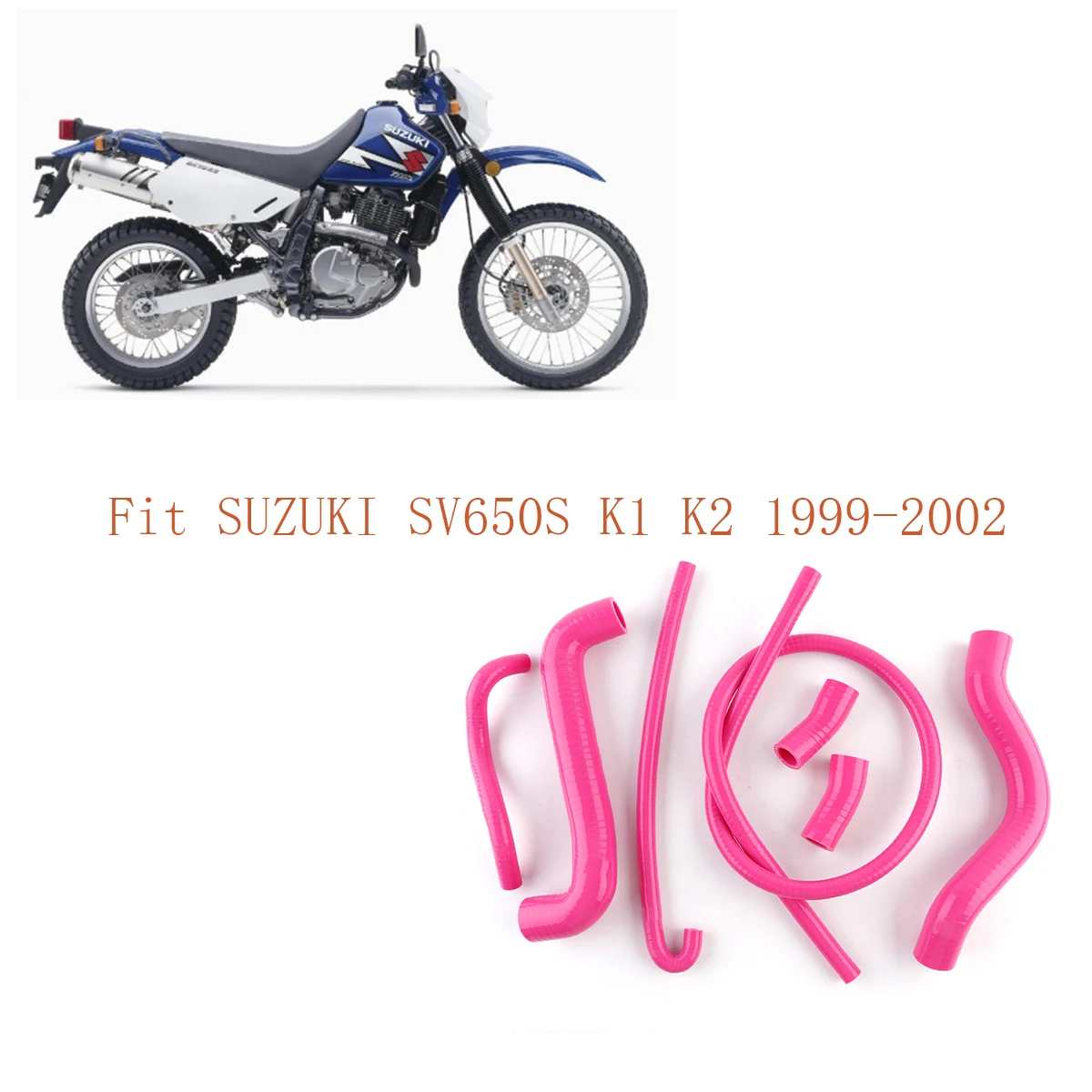 

ДЛЯ 1999-2002 SUZUKI SV 650 S K1 K2 SV650S SV650 Силиконовый шланг радиатора Силиконовая трубка Комплект трубок 2000 2001 7 шт. 3 слоя