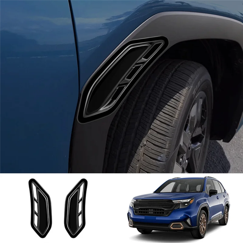 

Durable Car Side Wing Air Flow Intake Cover Side Fender Trim Frame For Subaru Forester 2025 Glossy Black