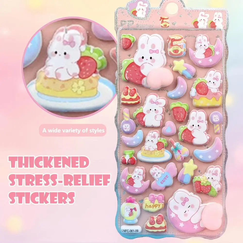 

Cute Cartoon 3d Bubble Sticker 3D Stickers Scrapbooking Diy Journal Stationery Sticker Decoration School Office Supplies