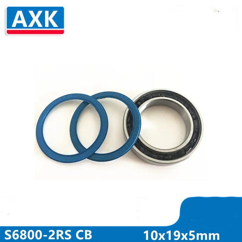 Axk 1PCS S6800-2rs Stainless Steel 440c Hybrid Ceramic Deep Groove Ball Bearing 10x19x5mm S6800-2rs Cb Abec-5