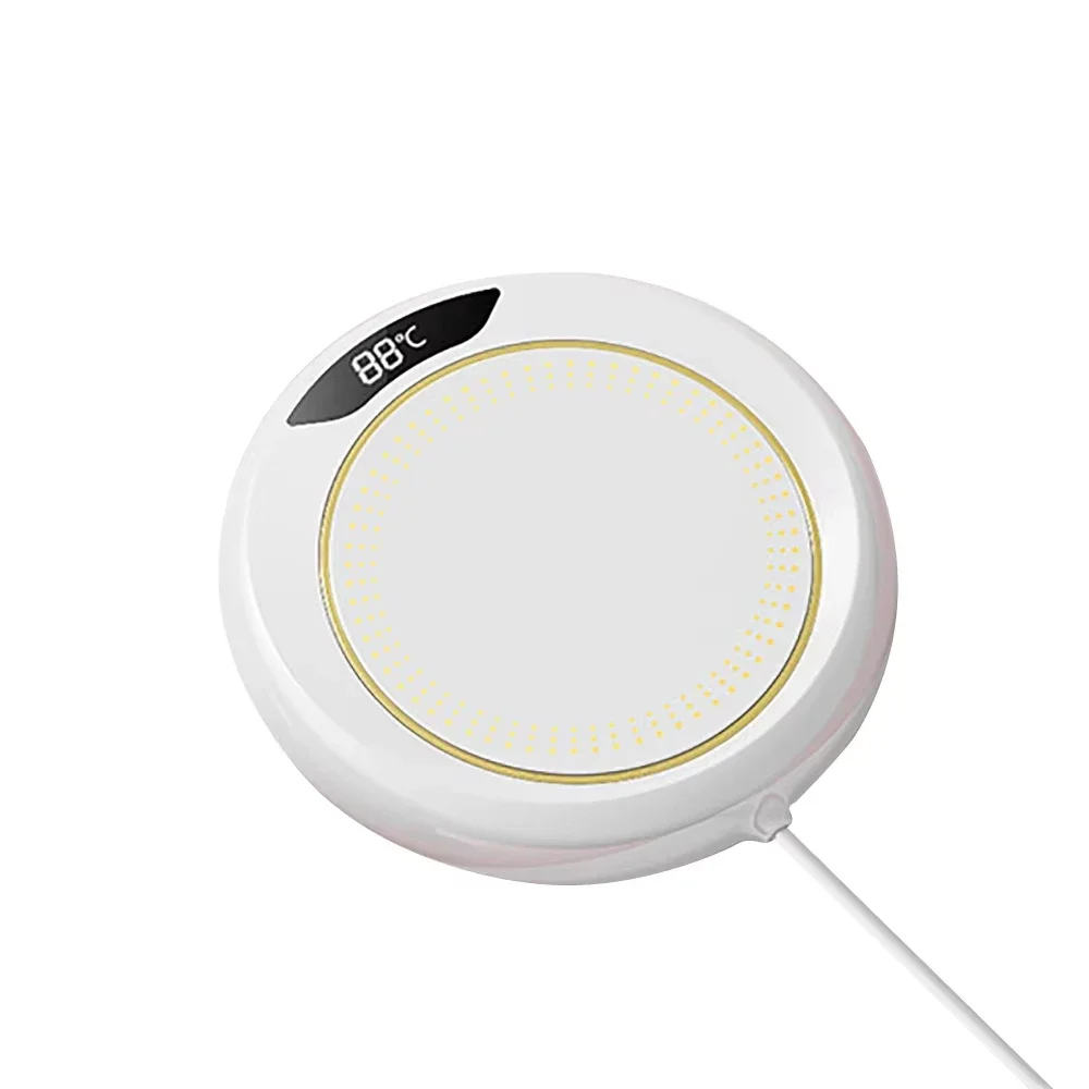 USB ذكي كوب سخان الحليب القهوة الشاي المياه لوحة التدفئة الكهربائية 3-مستويات درجة الحرارة قابل للتعديل كوستر للمنزل مكتب