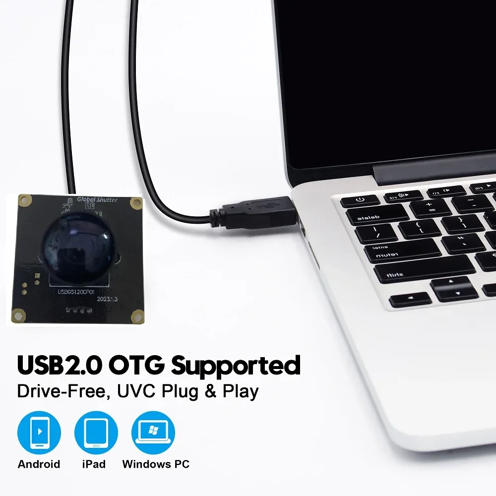 

ELP 1200P Global Shutter USB Camera Module 1080P 90fps High Speed Camera Wide Angle USB Webcam for PC,Pi,Latop