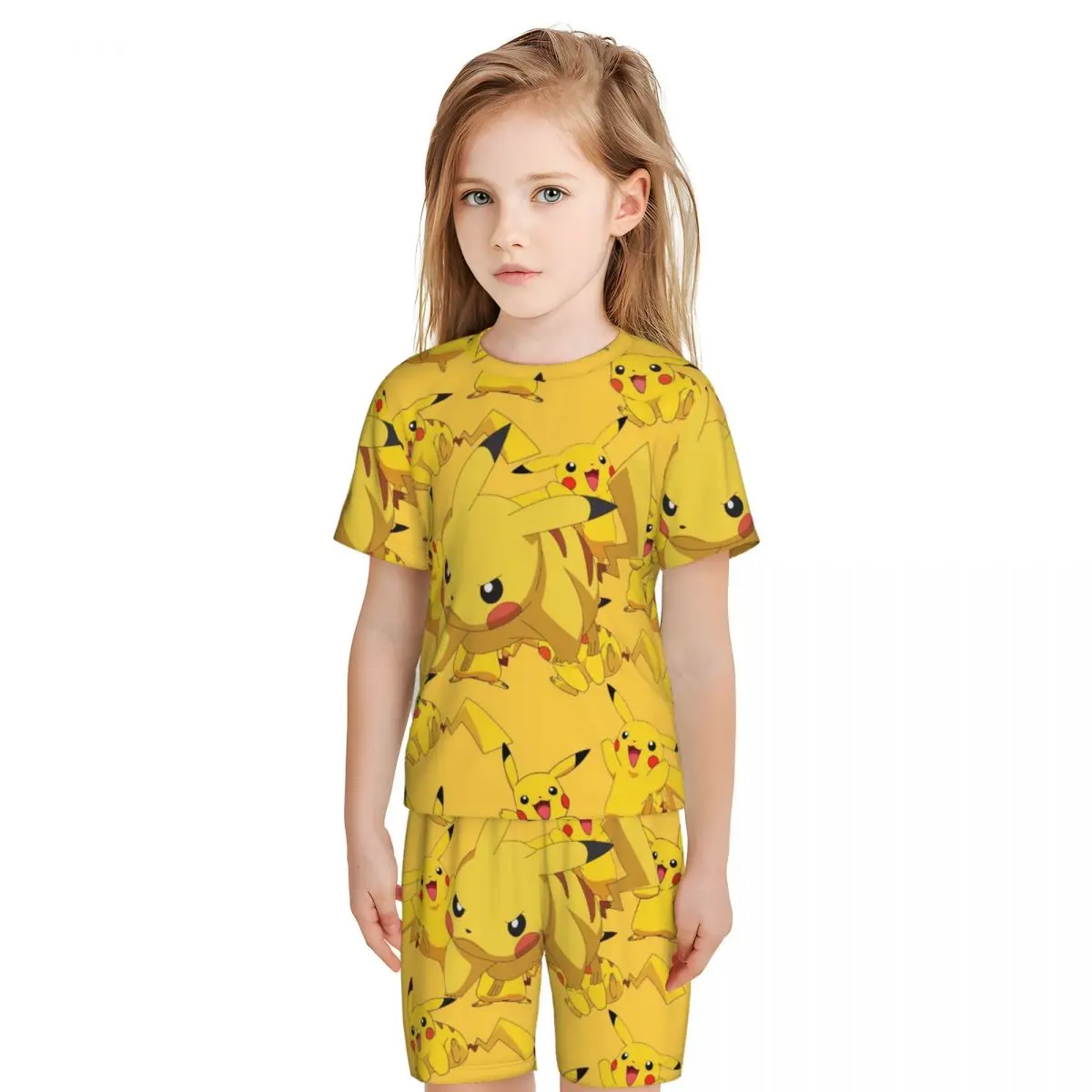 Cute Pokémon Pajamas 2 Pieces Set Western style home clothing for children Loungewear pyjama