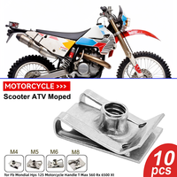 10pcs Motorcycle M8 M6 M5 M4 U Type Clips Thread Reed Nuts  for Fb Mondial Hps 125 Motorcycle Handle T Max 560 Rx 6500