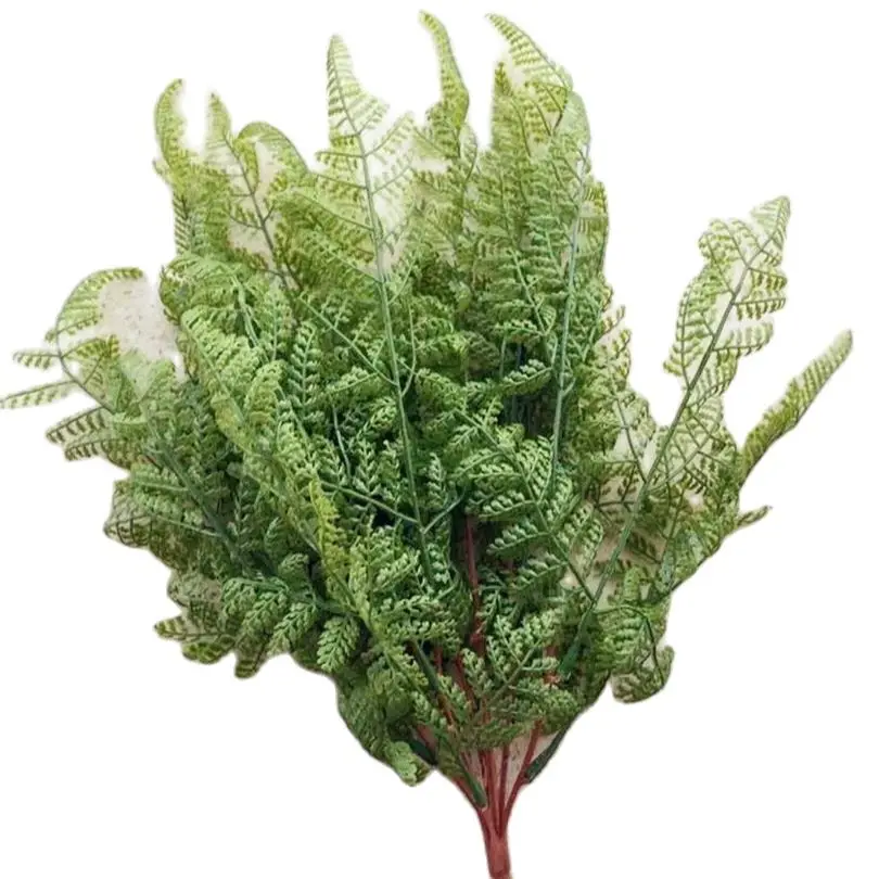 One Real Touch Feeling Fern leaf Bunch Artificial Fern Greenery Evergreen Plant for Wedding Centerpieces Decorative Greenery
