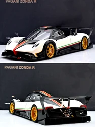 Autart-zonda r白い静的車モデル,合金,完全なオープンシミュレーション,限定版,合金金属,おもちゃのギフト,1:18