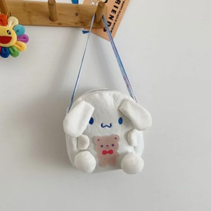 2023 neue Sanrio Plüsch Rucksack niedlich meine Melodie Umhängetaschen Kawaii Cinna moroll Handtasche 18cm Kulomi Mini Tasche Geschenke für Kinder Mädchen