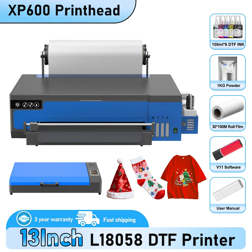 

A4 DTF Printer For Epson XP600 Printhead A3 DTF Printer machine Direct Transfer Film Printer For Hoodie T-shirt A3 DTF Printer