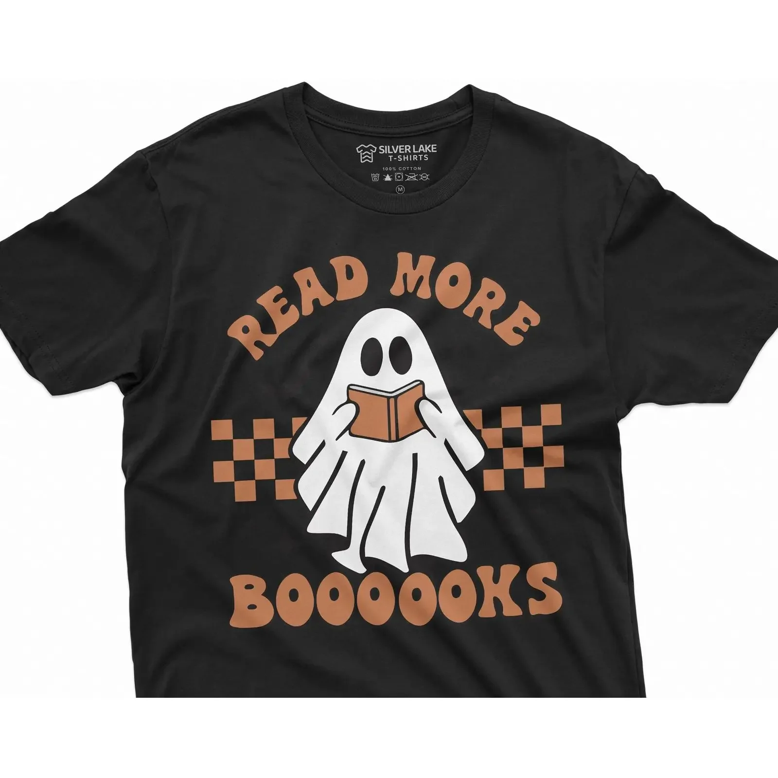 Read More Boooooks Ghost T Shirt Halloween Bookworm Book Lover vintage Washed Versatile designer clothes Unisex Comfortable