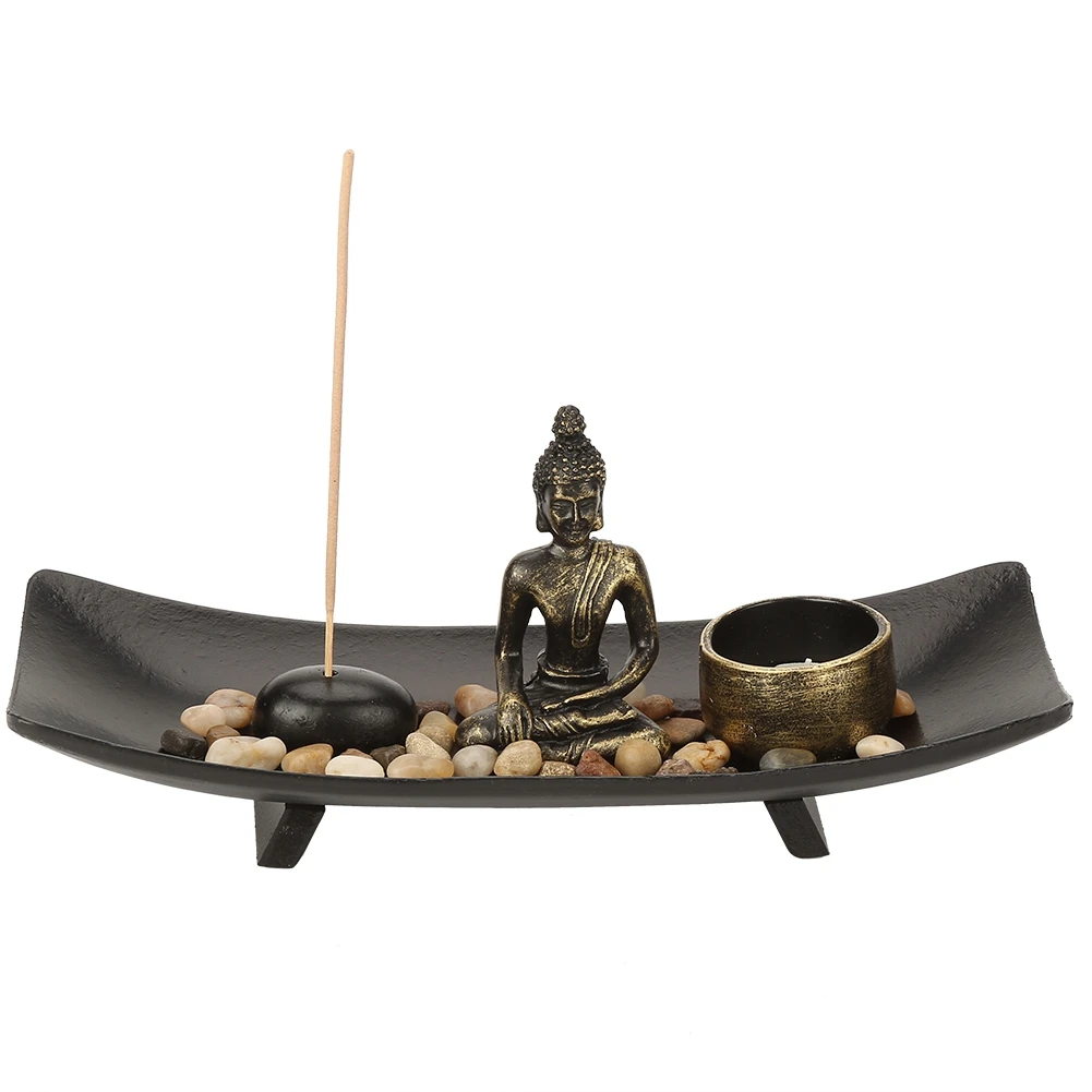 

1 Set Zen Buddhism Candlestick Incense Holder Furnishing Articles For Home Decoration