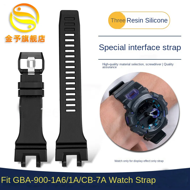 Watch Band Strap for Casio G-Shock GBA-900 GBA-900-7A GBA-900SM-7A Watchband Resin Rubber Straps and Clasps Bracelet Replacem