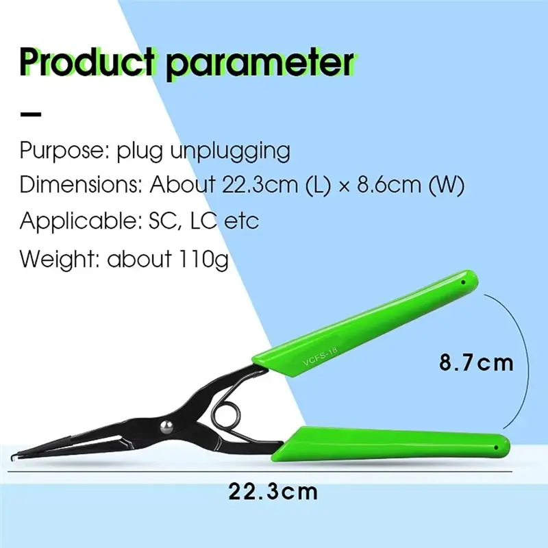 A01F-Fiber Optic Installation Pull Tool VCFS-18, SC/LC Connector Plug Clamp Pliers For Professional Use