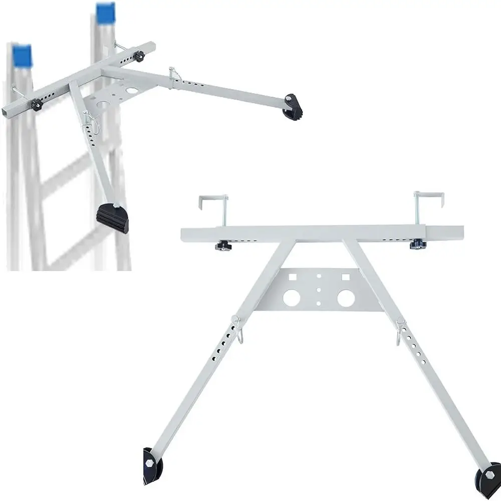 Adjustable Ladder Stabilizer Tool Storage Space Anti-Slip Rubber Feet Extension Ladder Standoff Easy To Install Sturdy