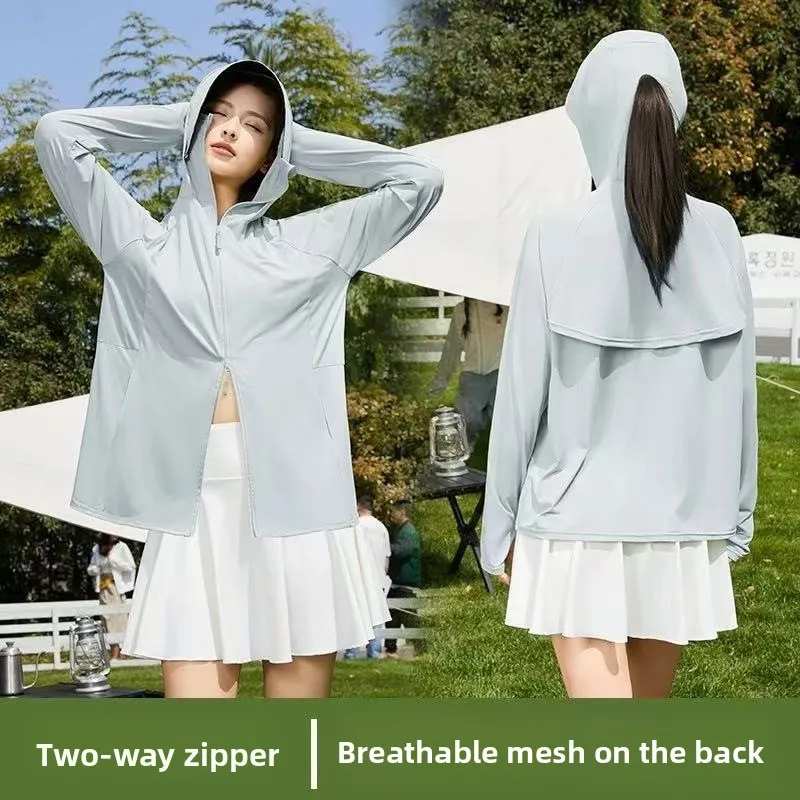 

UPF50 Ice Silk Women's Lightweight Summer Outdoor Sun Protection Clothing Original Yarn pe Thin Breathable Bla Glue Hat Brim