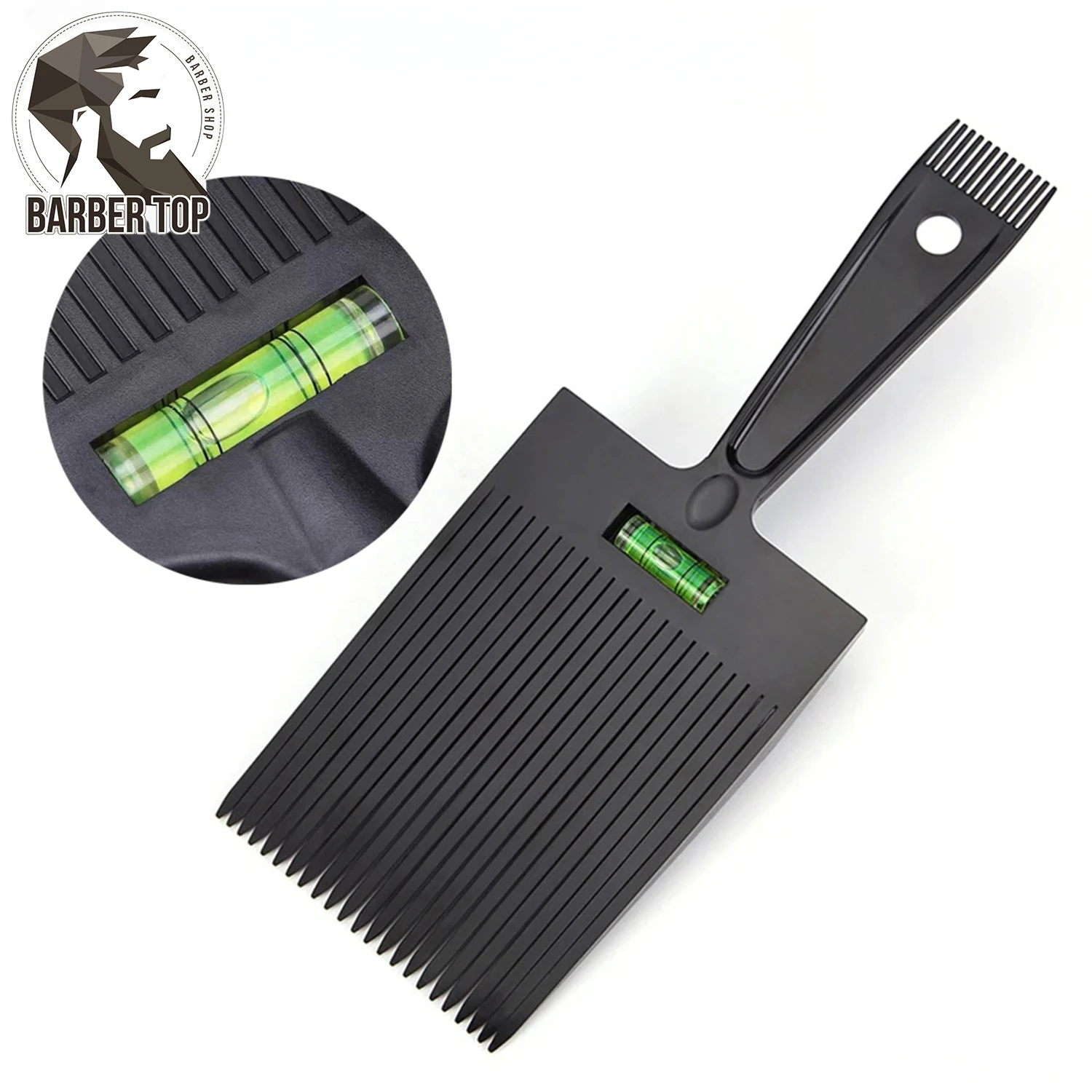 Flattoper Comb Large Wide Fork Flat Combs Balance Ruler Flat Topper Styling Hair Brush Hairdressers Tool Anti-slide Handle Comb