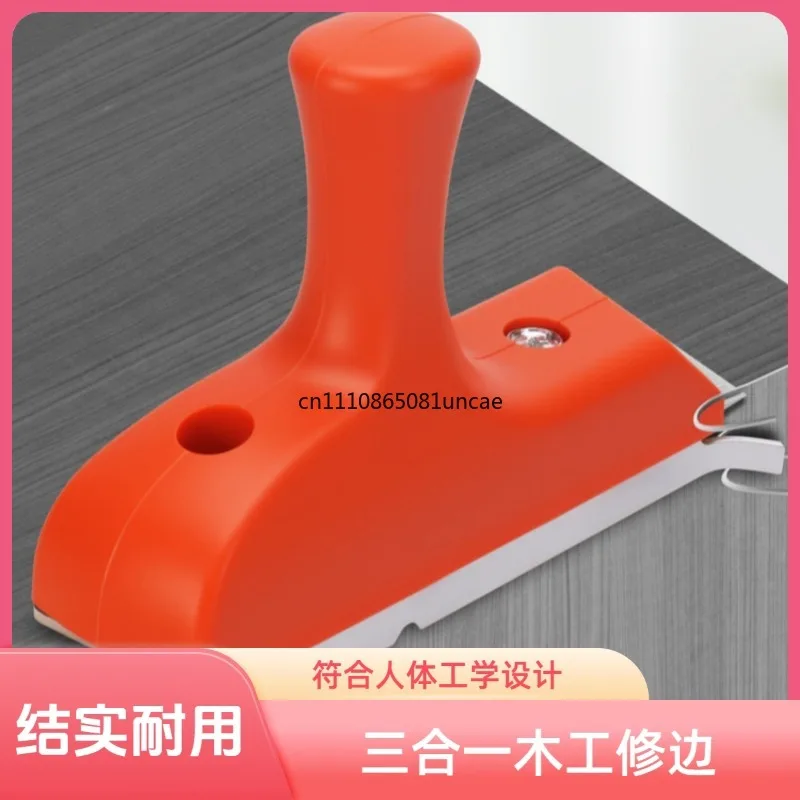 For New Wood Edge Banding Trimming Cutter 3‑in‑1 Right Arc Special Chamfer Trimming Knife Woodworking Hand Tool