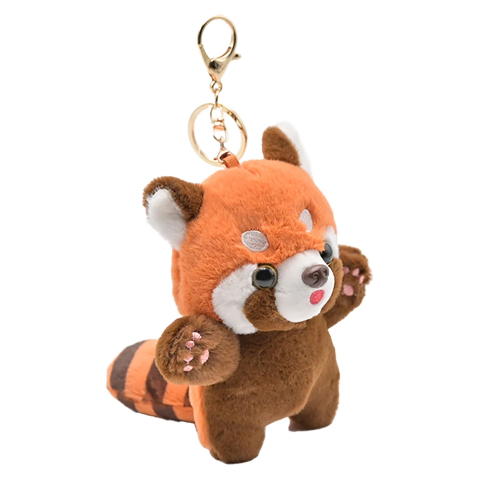 

Explosions Cartoon Raccoon Cute Red Panda Plush Soft Toy Pendant Doll Key Chain Backpack Decorated Children's Gifts.