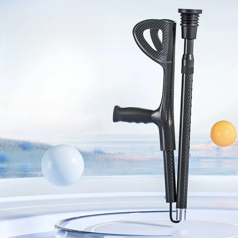 

Young man elbow arm type double crutches underarm non-slip folding crutches fractured walker crutches