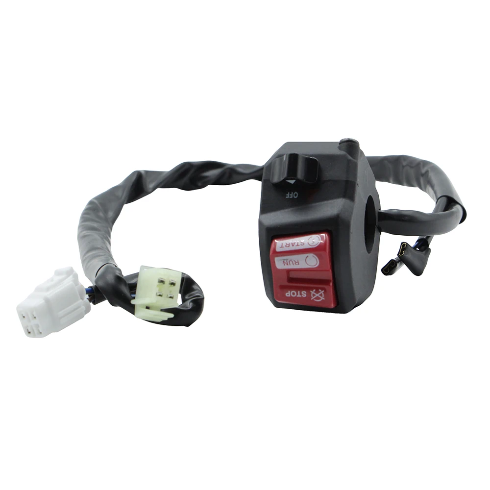 

Motorcycle Handlebar Switch Assembly Start Stop Engine Run Start Double Flash Combo Control Replacement Parts