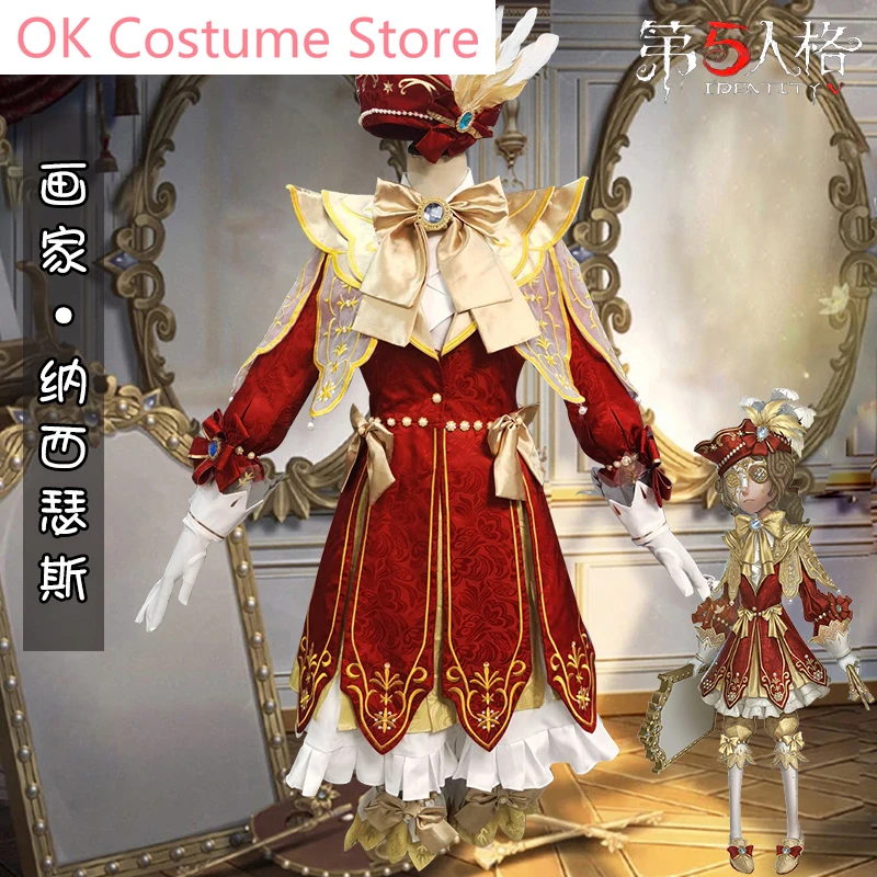 Anime! Identity V Edgar Valden Painter Narcissus Game Suit Elegant Dress Uniform Cosplay Costume Halloween Outfit For Women NEW