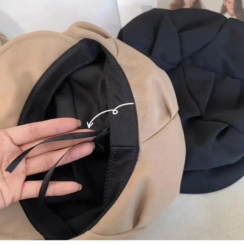 Harajuku Retro Style Oversized Berets Caps for Women in 2024 Spring Summer Fashion Versatile Casual Short-brimmed Newsboy Hats