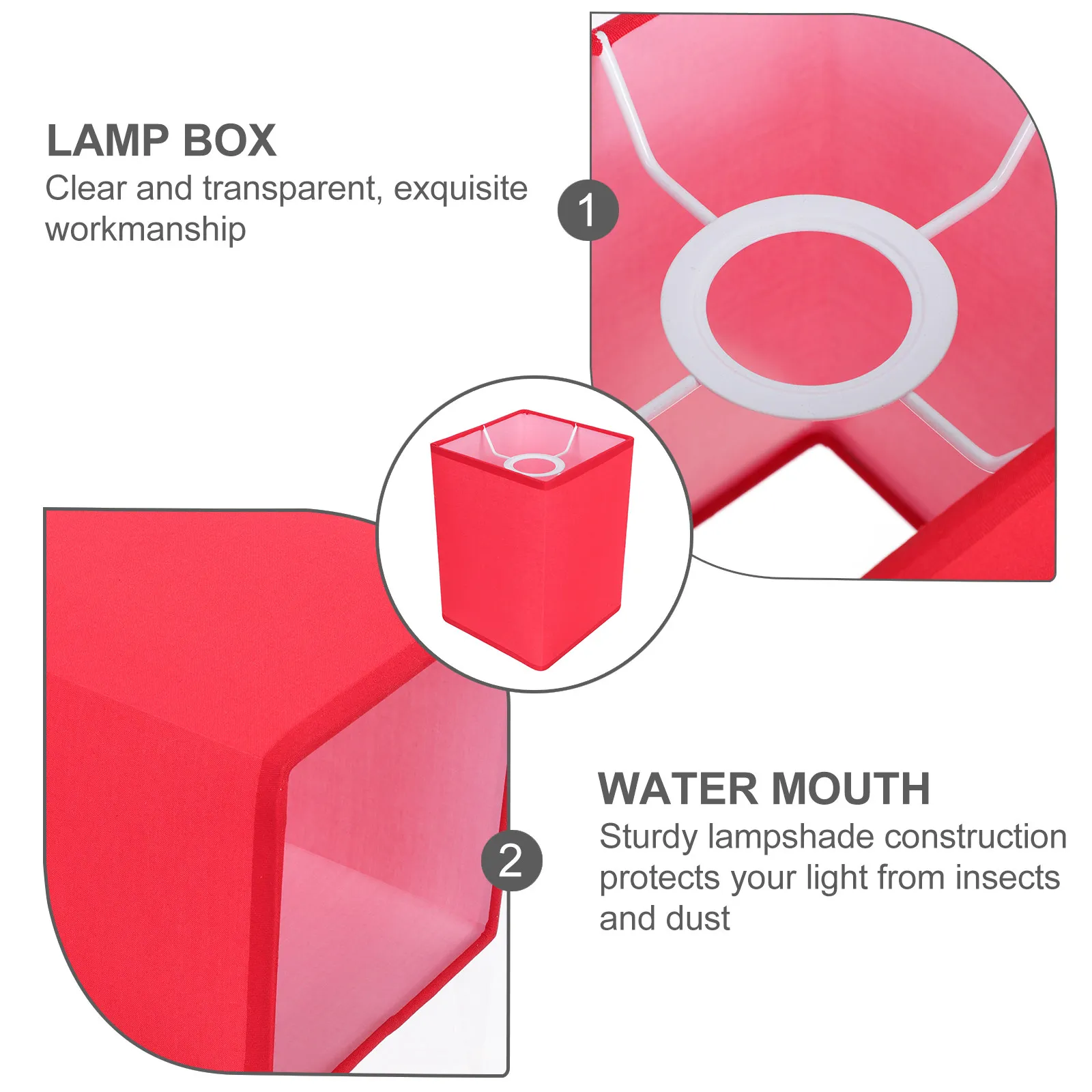 

Sturdy Square Lampshade Simple Style Light Cover for Indoor Use Easy Install Decorative Diffuse Lighting Living Room Bedroom