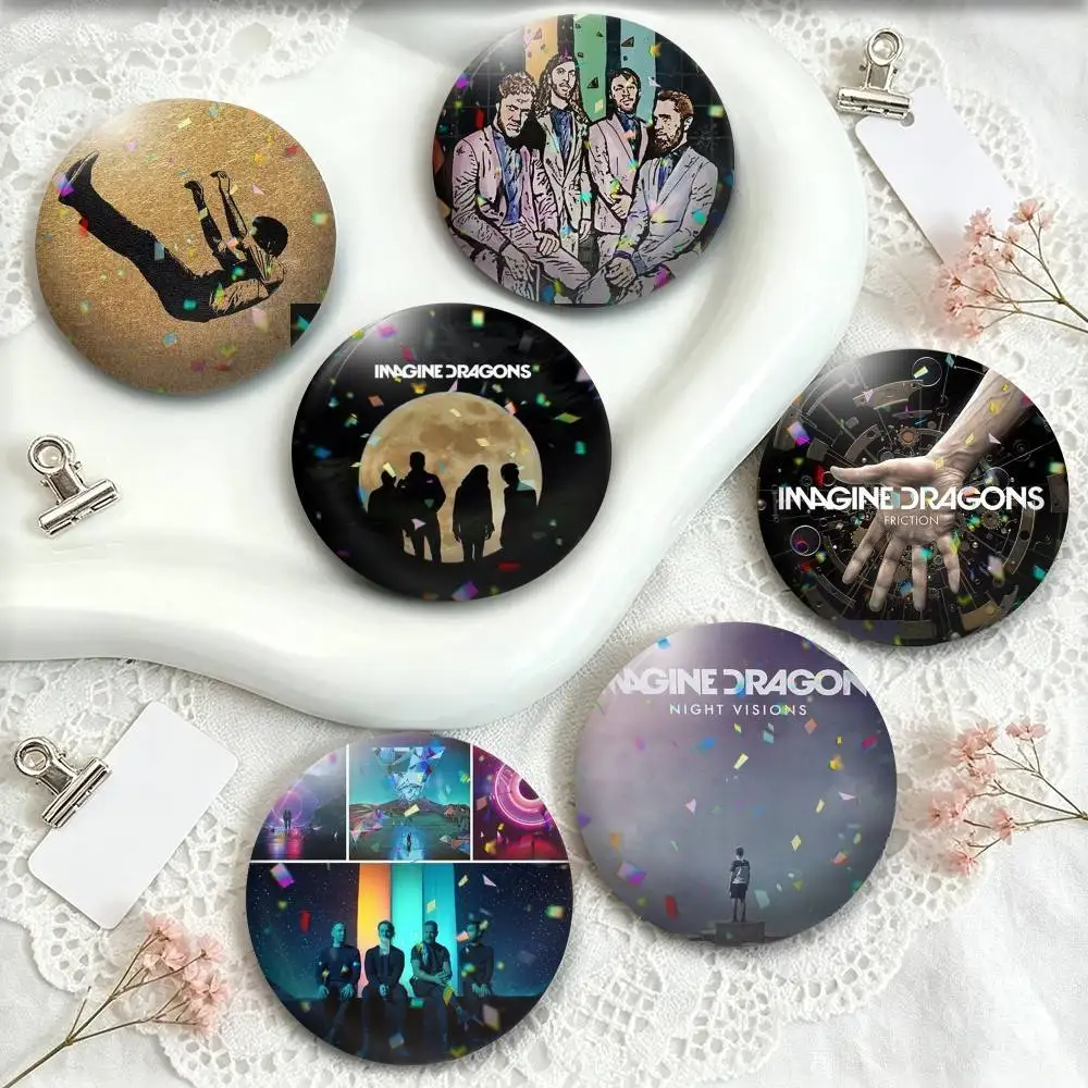 Rock I-Imagine Dragons Band  25 32 44 58 75mm Badges Personalized Round Brooches Pins Accessory Gift