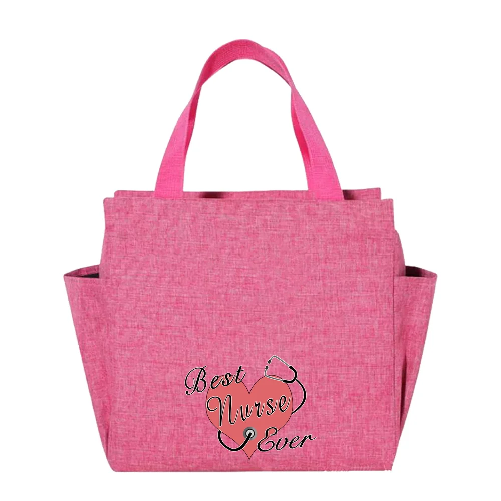 Lunch Bag für Frauen Isolierung Kühltasche Kind rosa Lunchbox Krankens ch wester Drucks erie Picknick tragbare Lebensmittel Lagerung auslaufs icher