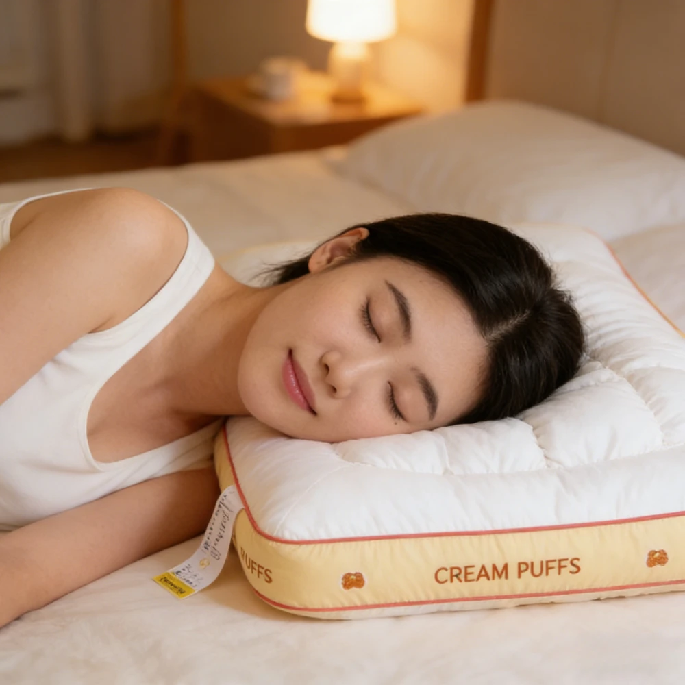 48*74cm Creative Pineapple-shaped Pillow Filling,suitable for Home Washable Milk Foam Bubble Neck Support Single Pillow Filling
