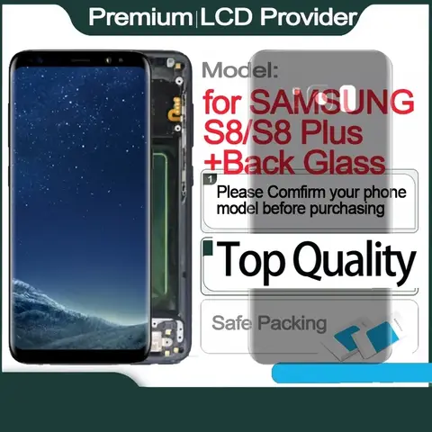 LCD touch screen with frame for Samsung S8 Plus, g950 g950f S8 Plus g955 g955f