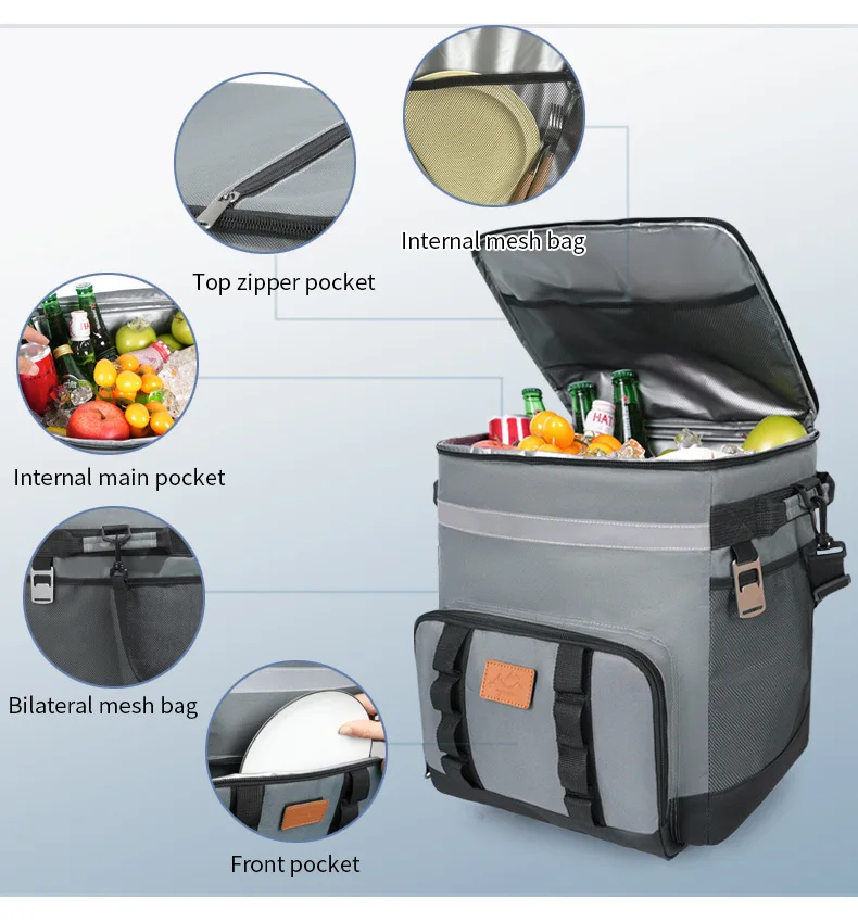 Popular Portable Takeaway Insulated Box 3d Printing Logo Design Electric Refrigeration Cooler Three Sets