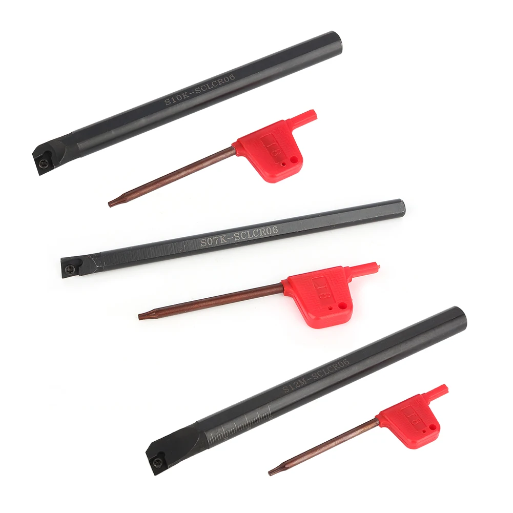 

Internal Turning Bar Holder SCLCR Lathe Boring Internal Turning Bar Holder CCMT0602 Insert Wrench