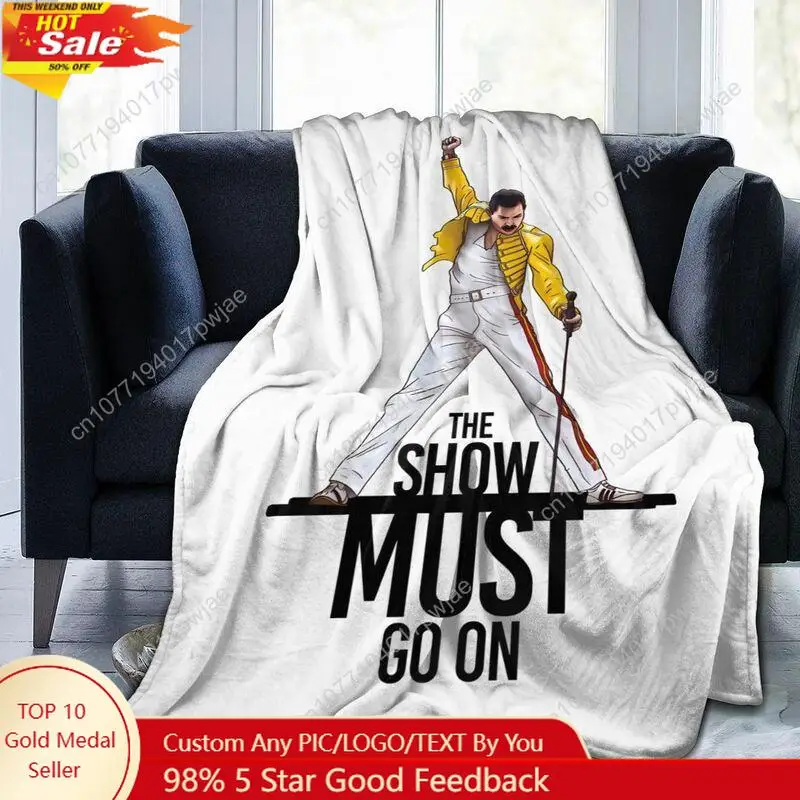 

Freddie Mercury Blanket Ultra Soft Plush Lightweight Plush Bed Sofa Living Room Custom blankets