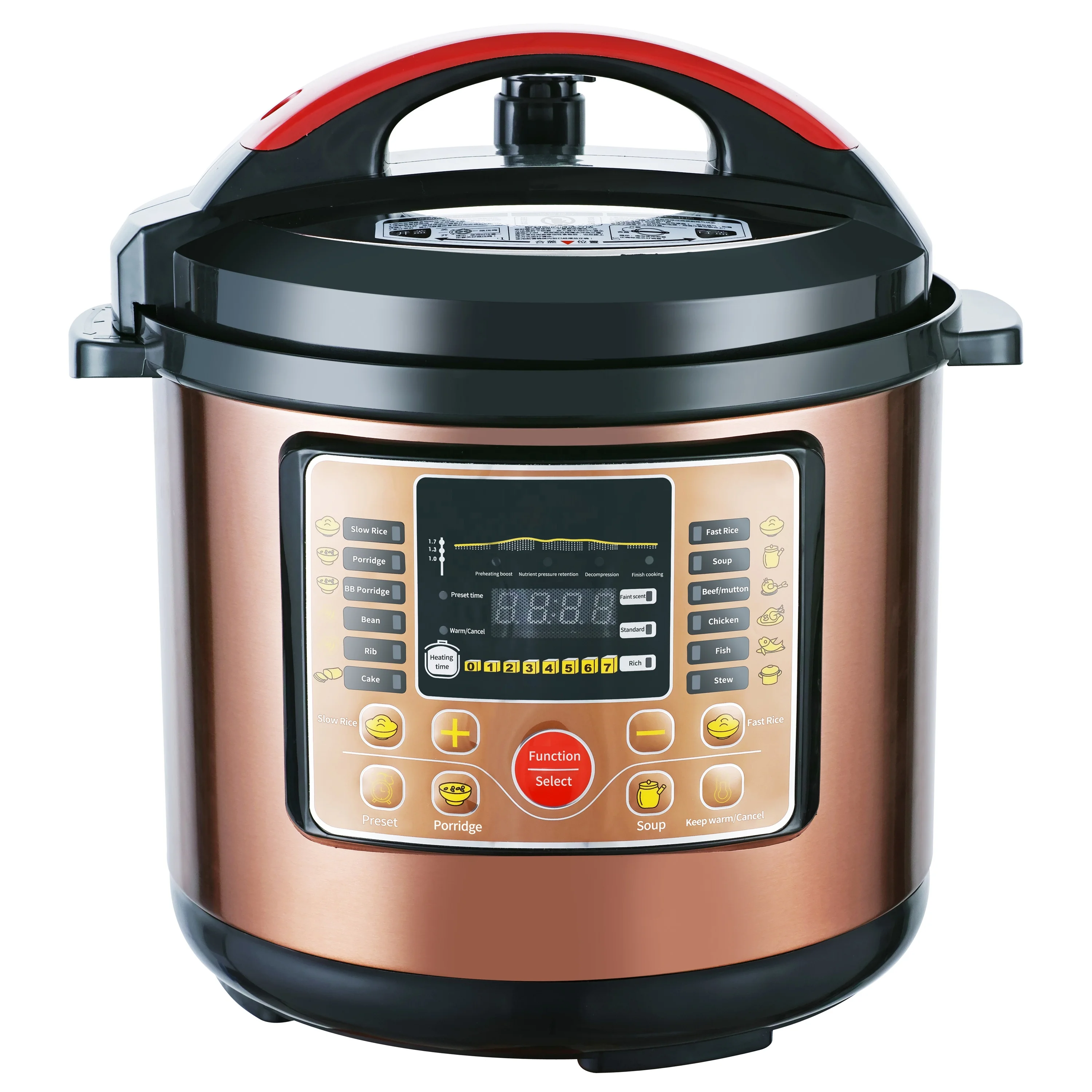 6L 8L 12L Large Capacity Wholesale Commercial and Household Electric Industrial Multi Function Pressure Rice Cooker Manufacture