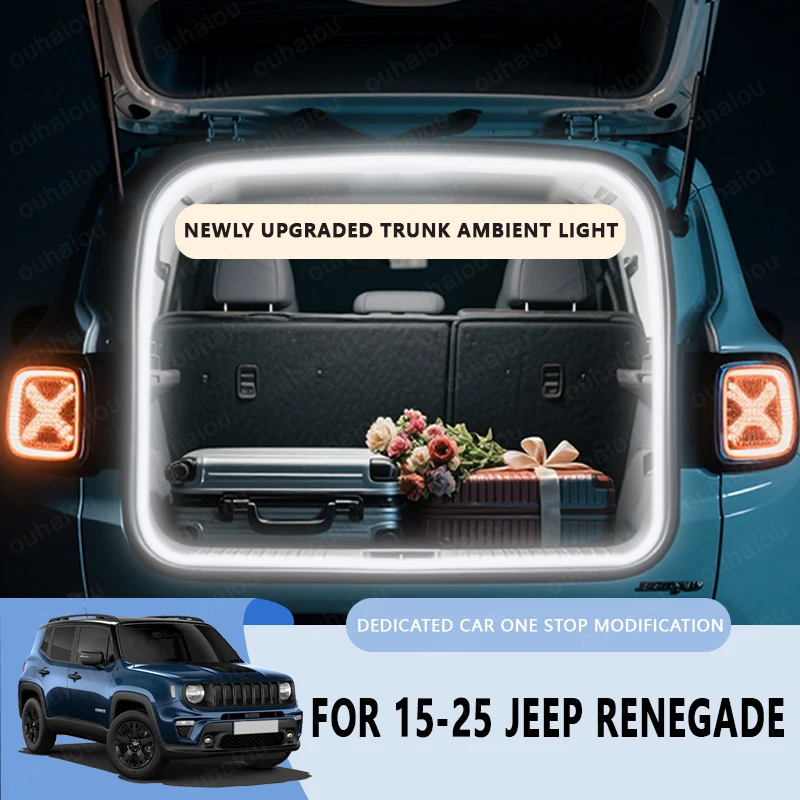 FOR 2015-2025 JEEP RENEGADE Trunk Light Modification Light Atmosphere Lights White Warm White Rear Trunk LED Light Bar