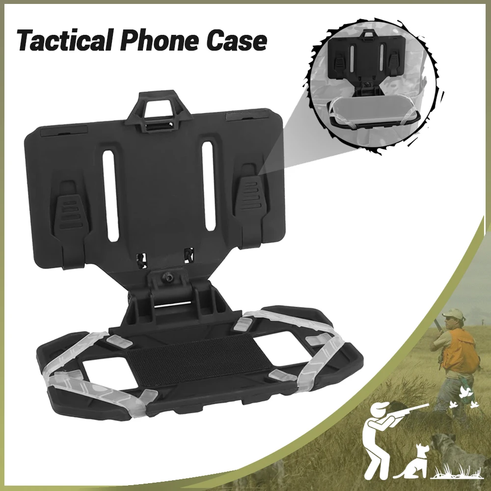 Gilet support pour téléphone portable, panneau de Navigation tactique plié, support MOLLE pour téléphone portable, sac de poitrine de chasse Paintball, sac de carte