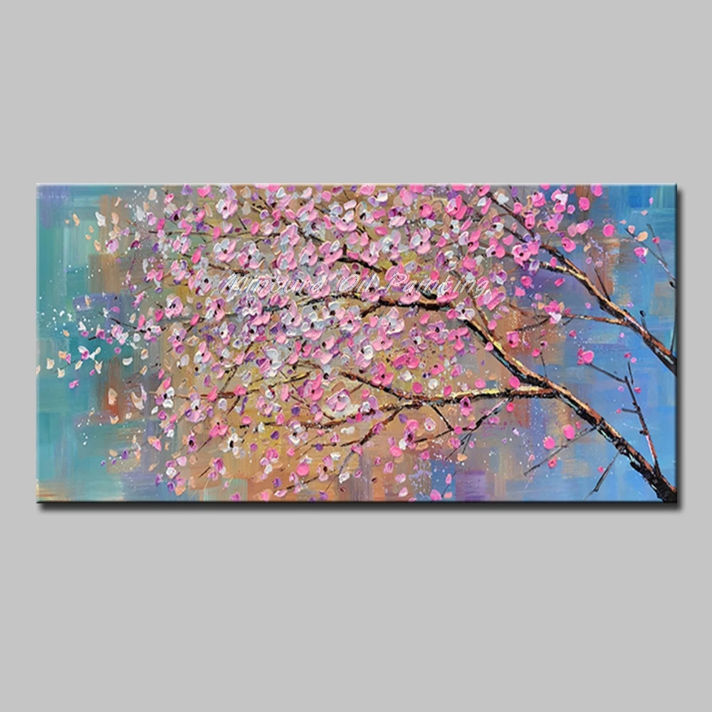 

Mintura Oil Paintings for Living Room Wall The Plum Blossom Home Decoration Wall Art Poster Plants Draw Hotel Decor No Framed