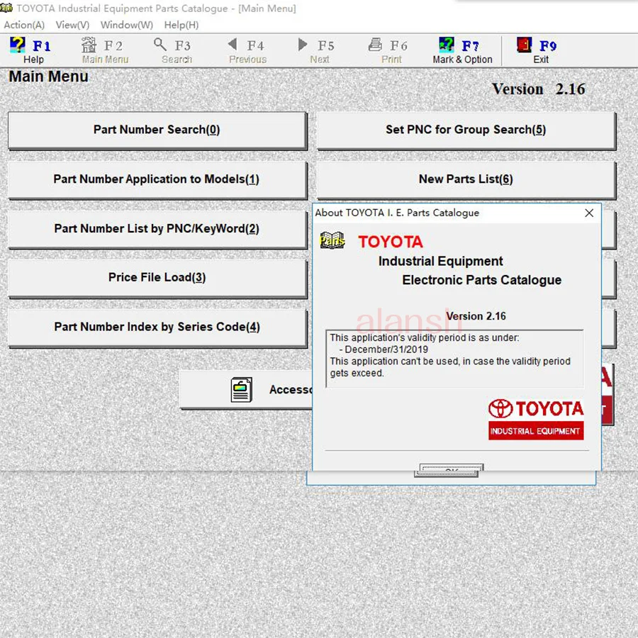 for Toyota Industrial Equipment Electronic Parts Catalogue V2.16 Forklift I.E EPC with Nitro