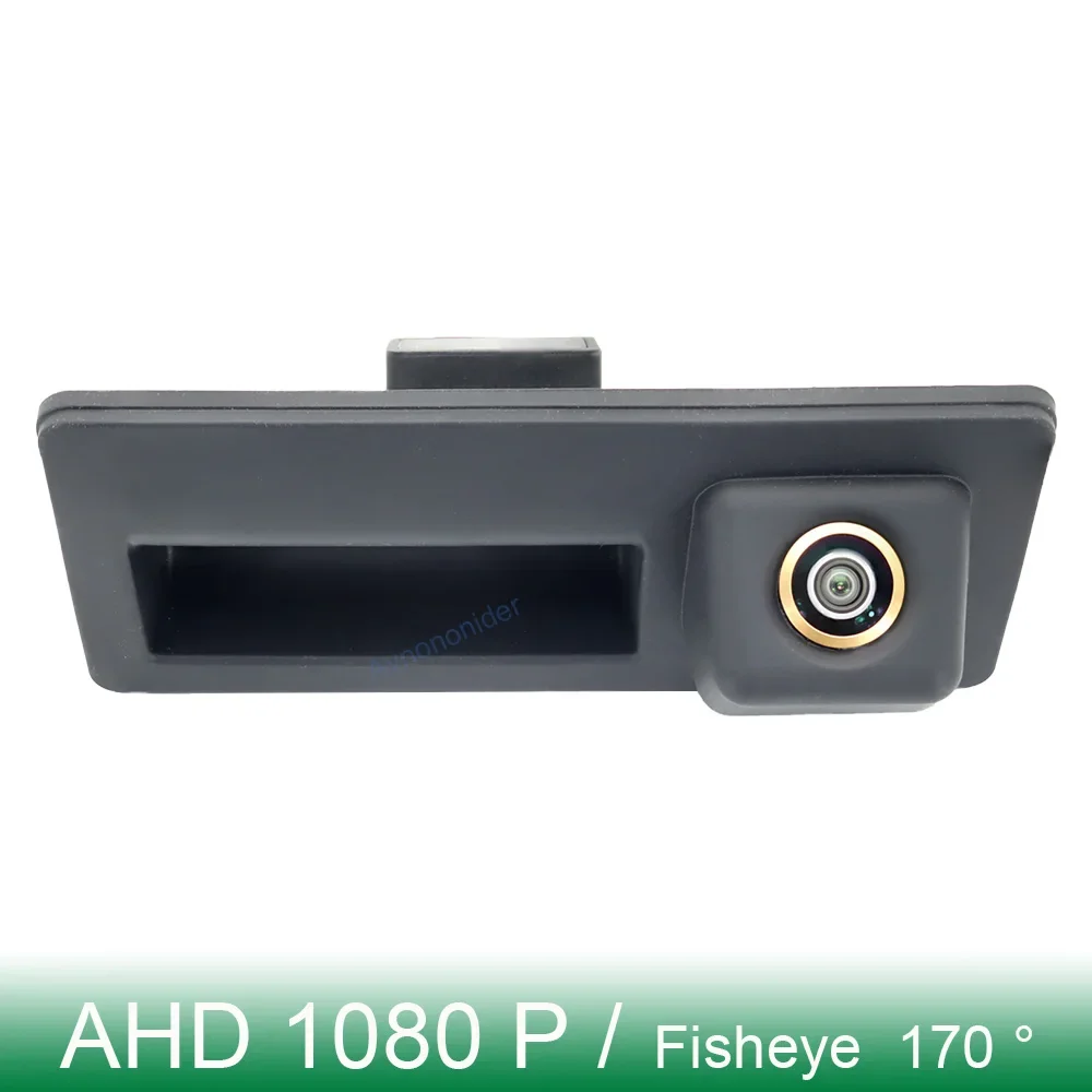 AHD 1080P<unk>° Złota kamera cofania z uchwytem bagażnika FishEye do Volkswagen Touareg 7P 2011 2012 2013 2014 2015 2016 2017 2018 HD