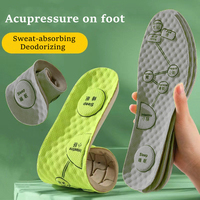 Acupressure on Foot Insoles For Shoes Breathable Deodorant Sport Insoles for Medical Man Women Comfortable Running Shoe Sole