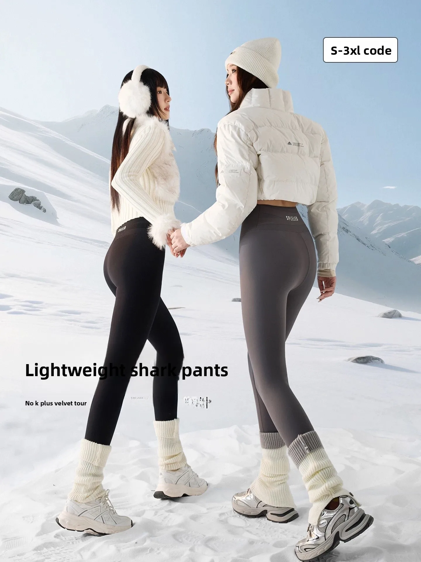 Calça feminina de yoga com forro de pele de arca, cintura alta, emagrecimento, quente, controle de barriga, levantamento de bunda, leggings longas fitn